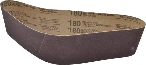 Tru-Maxx - 4" Wide x 36" OAL, 180 Grit, Aluminum Oxide Abrasive Belt - Aluminum Oxide, Very Fine, Coated, X Weighted Cloth Backing - Eagle Tool & Supply