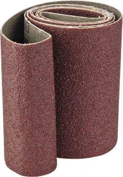 Tru-Maxx - 4" Wide x 60" OAL, 60 Grit, Aluminum Oxide Abrasive Belt - Aluminum Oxide, Medium, Coated, X Weighted Cloth Backing - Eagle Tool & Supply