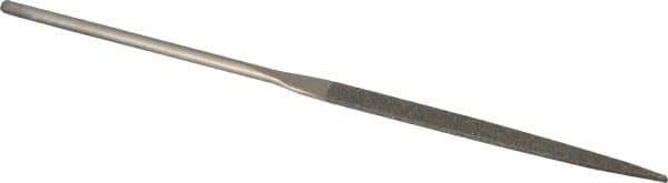 Value Collection - 5-1/2" OAL Fine Taper Needle Diamond File - 13/64" Wide x 3/64" Thick, 2-3/4 LOC - Eagle Tool & Supply