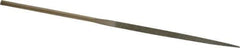 Value Collection - 5-1/2" OAL Fine Three Square Needle Diamond File - 9/64" Wide x 9/64" Thick, 2-3/4 LOC - Eagle Tool & Supply