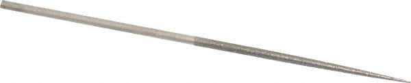 Value Collection - 5-1/2" OAL Fine Round Needle Diamond File - 1/8" Wide x 1/8" Thick, 2-3/4 LOC - Eagle Tool & Supply