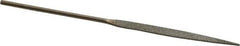 Value Collection - 5-1/2" OAL Medium Taper Needle Diamond File - 13/64" Wide x 3/64" Thick, 2-3/4 LOC - Eagle Tool & Supply