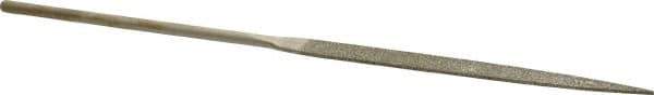 Value Collection - 5-1/2" OAL Medium Point Needle Diamond File - 13/64" Wide x 3/64" Thick, 2-3/4 LOC - Eagle Tool & Supply