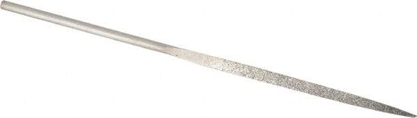 Value Collection - 5-1/2" OAL Medium Three Square Needle Diamond File - 9/64" Wide x 9/64" Thick, 2-3/4 LOC - Eagle Tool & Supply