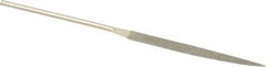 Value Collection - 5-1/2" OAL Medium Knife Needle Diamond File - 3/16" Wide x 1/16" Thick, 2-3/4 LOC - Eagle Tool & Supply