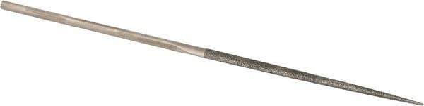 Value Collection - 5-1/2" OAL Medium Point Needle Diamond File - 13/64" Wide x 5/64" Thick, 2-3/4 LOC - Eagle Tool & Supply