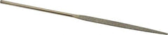 Value Collection - 5-1/2" OAL Coarse Taper Needle Diamond File - 13/64" Wide x 3/64" Thick, 2-3/4 LOC - Eagle Tool & Supply