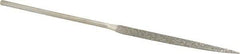 Value Collection - 5-1/2" OAL Coarse Knife Needle Diamond File - 3/16" Wide x 1/16" Thick, 2-3/4 LOC - Eagle Tool & Supply