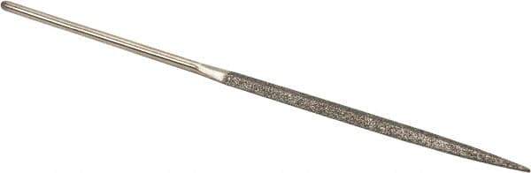 Value Collection - 5-1/2" OAL Coarse Triangular Needle Diamond File - 11/64" Wide x 5/64" Thick, 2-3/4 LOC - Eagle Tool & Supply