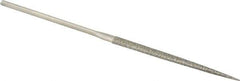 Value Collection - 5-1/2" OAL Coarse Point Needle Diamond File - 13/64" Wide x 5/64" Thick, 2-3/4 LOC - Eagle Tool & Supply