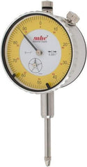 Value Collection - 0.001" Graduation, 0-100 Dial Reading, Indicator & Base Kit - 0.55" Base Height, 2-1/4" Base Diam - Eagle Tool & Supply