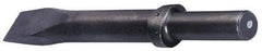 Made in USA - 1" Head Width, 12" OAL, Flat Chisel - Round Drive, Round Shank, Alloy Steel - Eagle Tool & Supply