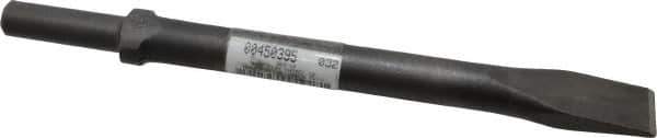 Made in USA - 1" Head Width, 12" OAL, Flat Chisel - Round Drive, Round Shank, Alloy Steel - Eagle Tool & Supply