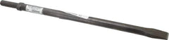 Made in USA - 1" Head Width, 18" OAL, Flat Chisel - Round Drive, 0.68" Round Shank, Alloy Steel - Eagle Tool & Supply