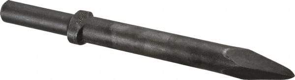 Made in USA - 9" OAL, Moil Point Chisel - Round Drive, Round Shank, Alloy Steel - Eagle Tool & Supply