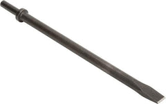 Made in USA - 1" Head Width, 18" OAL, Flat Chisel - Round Drive, Round Shank, Alloy Steel - Eagle Tool & Supply