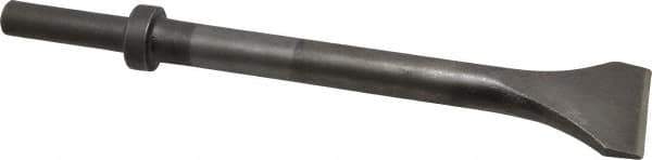 Made in USA - 2" Head Width, 12" OAL, 1/2" Shank Diam, Scaling Chisel - Round Drive, Round Shank, Alloy Steel - Eagle Tool & Supply