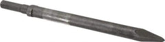 Made in USA - 12" OAL, 1/2" Shank Diam, Moil Point Chisel - Hex Drive, Hex Shank, Alloy Steel - Eagle Tool & Supply