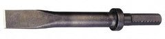 Made in USA - 1" Head Width, 12" OAL, Flat Chisel - Hex Drive, Hex Shank, Alloy Steel - Eagle Tool & Supply