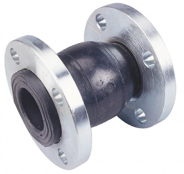 Unisource Mfg. - 2-1/2" Pipe, Neoprene Single Arch Pipe Expansion Joint - 6" Long, 3/8" Extension, 1/2" Compression, 225 Max psi, Flanged - Eagle Tool & Supply
