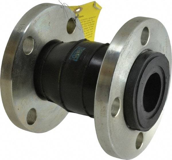 Unisource Mfg. - 2" Pipe, Neoprene Single Arch Pipe Expansion Joint - 6" Long, 3/8" Extension, 1/2" Compression, 225 Max psi, Flanged - Eagle Tool & Supply