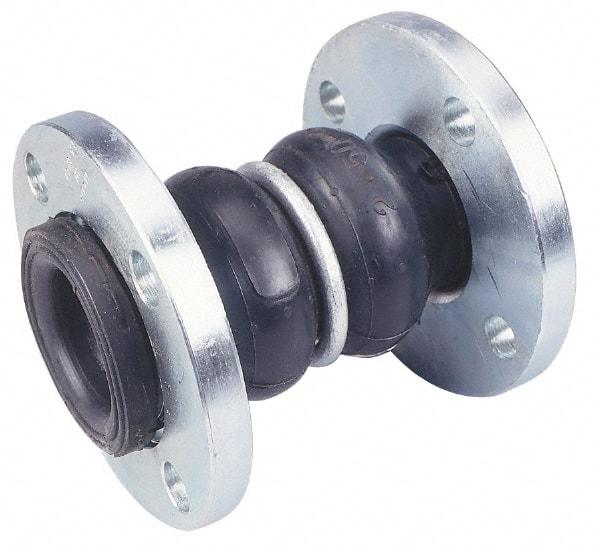 Unisource Mfg. - 2" Pipe, Neoprene Double Arch Pipe Expansion Joint - 7" Long, 1" Extension, 2" Compression, 225 Max psi, Flanged - Eagle Tool & Supply