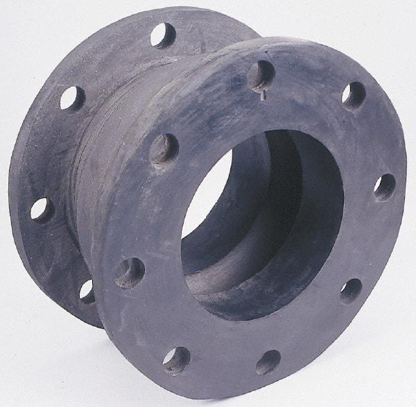 Unisource Mfg. - 6" Pipe, Chlorobutyl Wide Arch Pipe Expansion Joint - 6" Long, 3/4" Extension, 1-3/4" Compression, 225 Max psi, Flanged - Eagle Tool & Supply