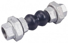 Unisource Mfg. - 1" Pipe, Neoprene Double Arch Pipe Expansion Joint - 8" Long, 0.23" Extension, 0.87" Compression, 150 Max psi, Female Union - Eagle Tool & Supply