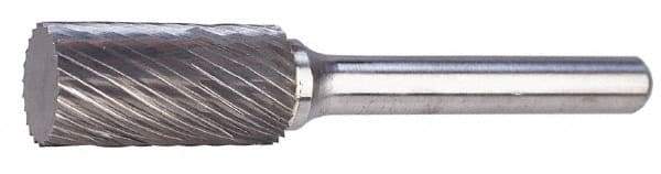 M.A. Ford - 3/16" Cut Diam, 1/4" Shank Diam, Cylinder Head Single Cut Burr - Carbide, Flat End, 5/8" LOC, 2" OAL - Eagle Tool & Supply
