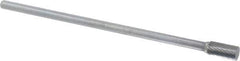 Atrax - 3/8" Cut Diam, 1/4" Shank Diam, Cylinder Head Single Cut Burr - Carbide, Flat End, 3/4" LOC, 6-3/4" OAL - Eagle Tool & Supply