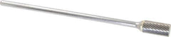 Atrax - 1/2" Cut Diam, 1/4" Shank Diam, Cylinder Head Single Cut Burr - Carbide, Flat End, 1" LOC, 7" OAL - Eagle Tool & Supply