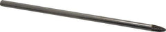 Atrax - 1/4" Cut Diam, 1/4" Shank Diam, Tree Head Single Cut Burr - Carbide, Radius End, 1/2" LOC, 6-3/4" OAL - Eagle Tool & Supply