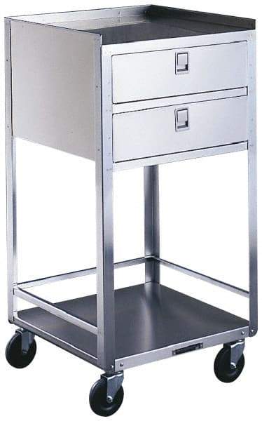 Made in USA - 16-3/4 Inches Wide x 32-1/8 Inches High x 18-3/4 Inches Deep Portable Mobile Equipment Stand - 300 Lbs. Load Capacity, 8-1/8 Inch Shelf Clearance - Eagle Tool & Supply