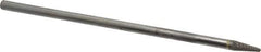 Atrax - 1/4" Cut Diam, 1/4" Shank Diam, Taper Head Single Cut Burr - Carbide, Radius End, 5/8" LOC, 6-5/8" OAL - Eagle Tool & Supply