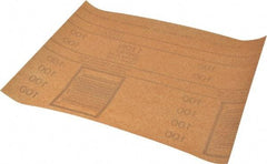 3M - 100 Grit, Garnet Sanding Sheet - 11" Long x 9" Wide, Fine Grade, A Weighted Paper Backing - Eagle Tool & Supply
