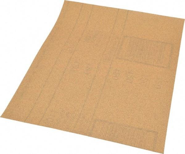 3M - 120 Grit, Garnet Sanding Sheet - 11" Long x 9" Wide, Fine Grade, A Weighted Paper Backing - Eagle Tool & Supply