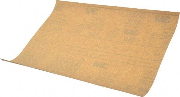 3M - 150 Grit, Aluminum Oxide Sanding Sheet - 11" Long x 9" Wide, Very Fine Grade, C Weighted Paper Backing - Eagle Tool & Supply