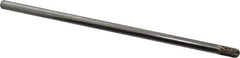 Atrax - 1/4" Cut Diam, 1/4" Shank Diam, Cylinder with Radius Head Double Cut Burr - Carbide, Radius End, 1/2" LOC, 6-1/2" OAL - Eagle Tool & Supply