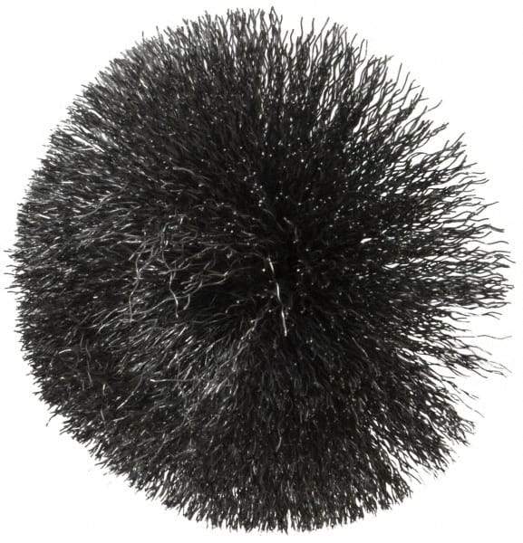 Weiler - 2-3/4" Brush Diam, Crimped, Flared End Brush - 1/4" Diam Shank, 16,000 Max RPM - Eagle Tool & Supply