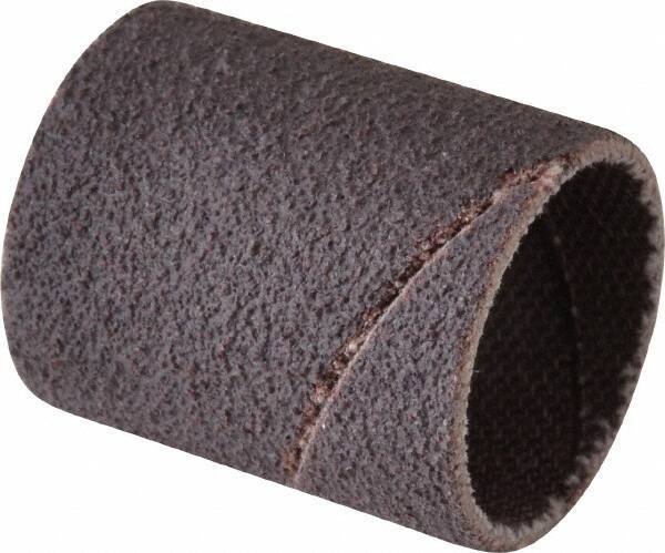 Made in USA - 80 Grit Aluminum Oxide Coated Spiral Band - 3/4" Diam x 1" Wide, Medium Grade - Eagle Tool & Supply