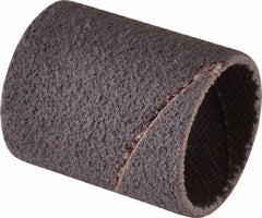 Made in USA - 80 Grit Aluminum Oxide Coated Spiral Band - 3/4" Diam x 1" Wide, Medium Grade - Eagle Tool & Supply