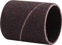 Made in USA - 120 Grit Aluminum Oxide Coated Spiral Band - 3/4" Diam x 1" Wide, Fine Grade - Eagle Tool & Supply