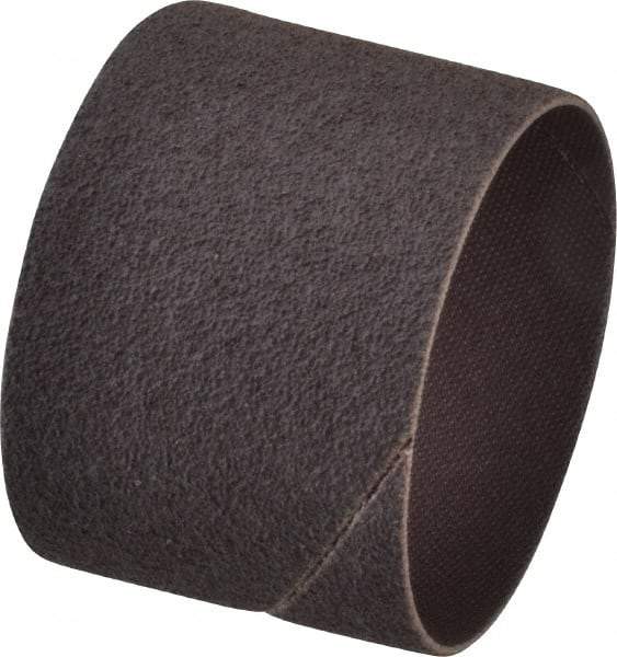 Made in USA - 80 Grit Aluminum Oxide Coated Spiral Band - 2" Diam x 1-1/2" Wide, Medium Grade - Eagle Tool & Supply