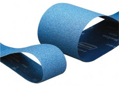 Norton - 2-1/2" Wide x 48" OAL, 36 Grit, Zirconia Alumina Abrasive Belt - Zirconia Alumina, Very Coarse, Coated, Y Weighted Cloth Backing, Series R821 - Eagle Tool & Supply