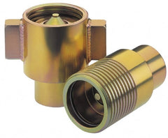 Parker - 1-1/2 Inch NPT Steel Hydraulic Hose Valved Nipple - Eagle Tool & Supply