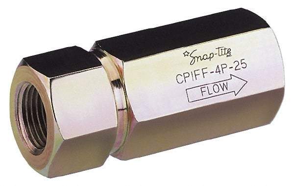 Parker - 1/4 Thread Steel Hydraulic Hose Check - 5,000 psi, 3 GPM - Eagle Tool & Supply