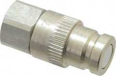 Parker - 1/4 Thread Steel Hydraulic Hose Valved Coupler - 10,000 psi, 6 GPM - Eagle Tool & Supply