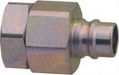 Parker - 2 Thread Stainless Steel Hydraulic Hose Valved Coupler - 500 psi, 400 GPM - Eagle Tool & Supply