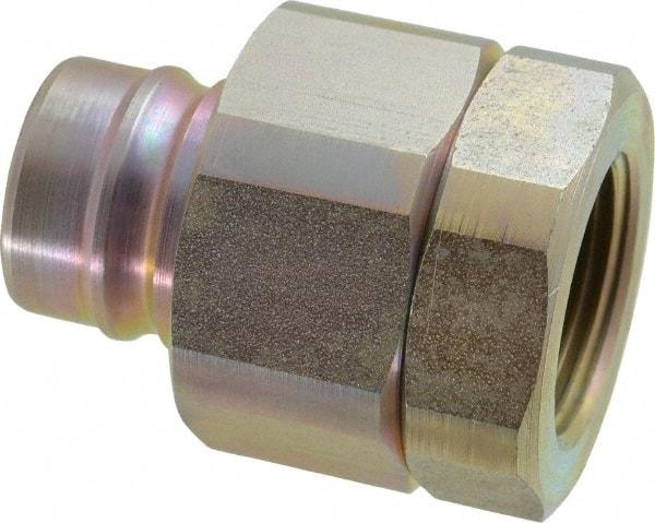 Parker - 1 Thread Steel Hydraulic Hose Valved Coupler - 2,000 psi, 80 GPM - Eagle Tool & Supply