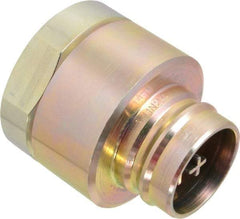 Parker - 1-1/2 Thread Steel Hydraulic Hose Valved Coupler - 1,500 psi, 175 GPM - Eagle Tool & Supply